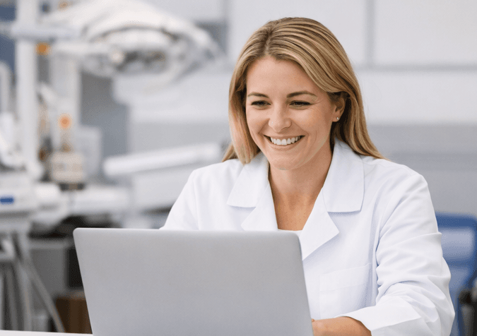 Professional at laptop